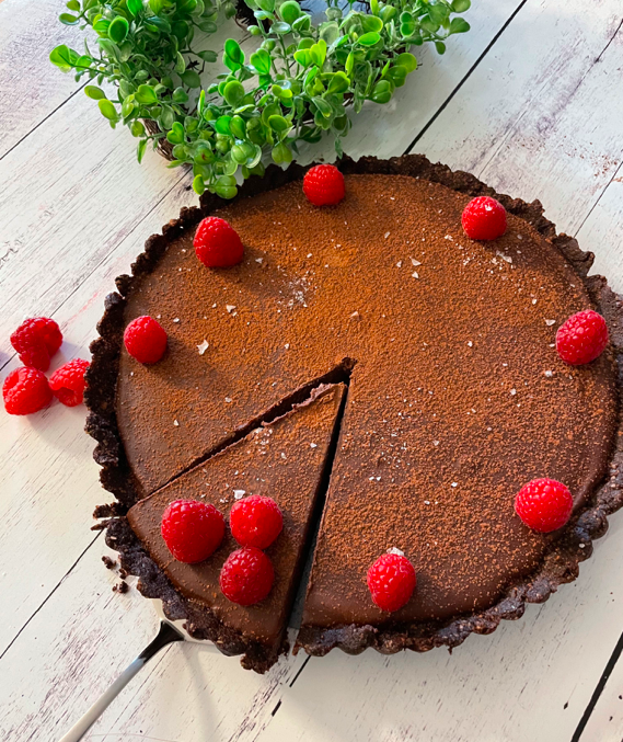 Vegan Raspberry Chocolate Ganache Tart — Thoughts Of Grey Eyes